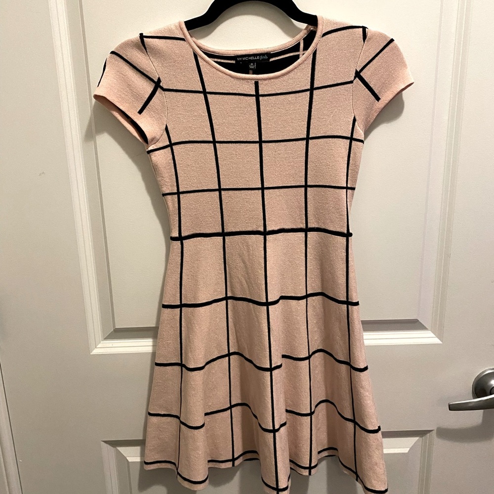 My Michelle Short Sleeve Flair Dress